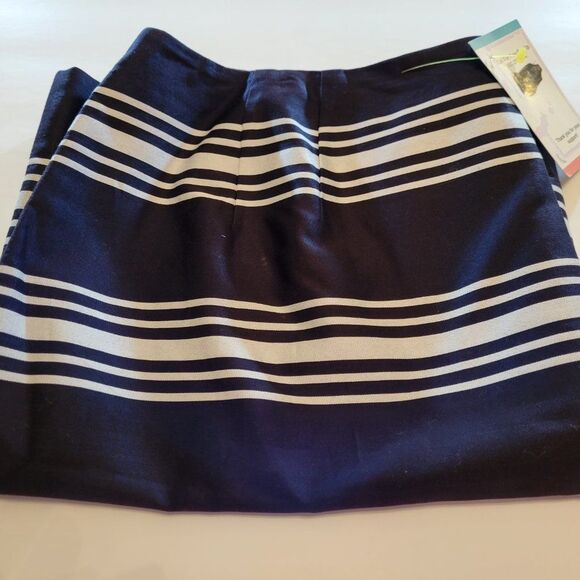 Talbots Skirts Talbots Petites Navy white Striped - Picture 15 of 16